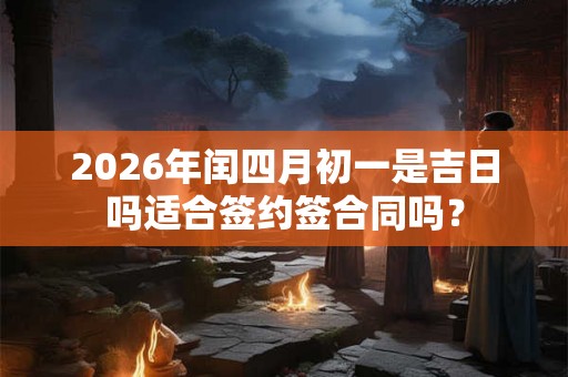 2026年闰四月初一是吉日吗适合签约签合同吗？
