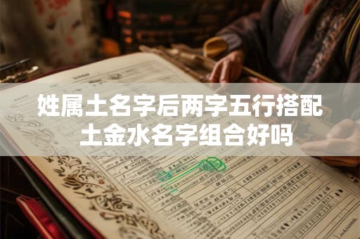 姓属土名字后两字五行搭配  土金水名字组合好吗