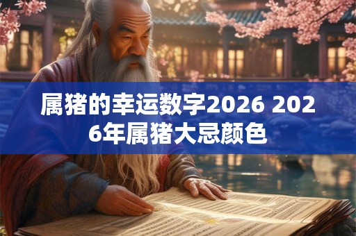 属猪的幸运数字2026 2026年属猪大忌颜色