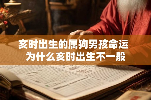 亥时出生的属狗男孩命运  为什么亥时出生不一般