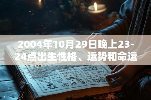 2004年10月29日晚上23-24点出生性格、运势和命运