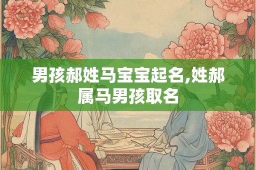 男孩郝姓马宝宝起名,姓郝属马男孩取名