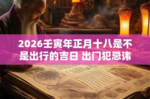 2026壬寅年正月十八是不是出行的吉日 出门犯忌讳