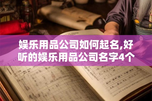 娱乐用品公司如何起名,好听的娱乐用品公司名字4个字