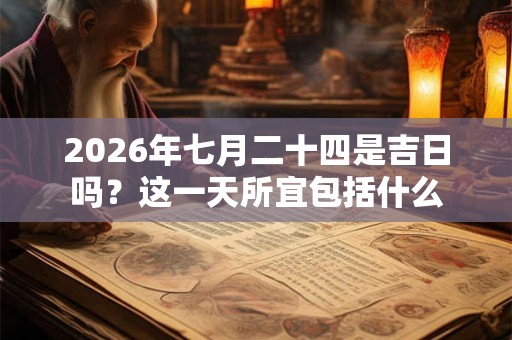2026年七月二十四是吉日吗？这一天所宜包括什么