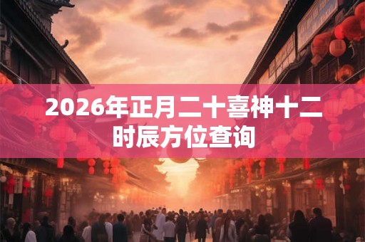 2026年正月二十喜神十二时辰方位查询