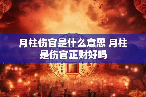 月柱伤官是什么意思 月柱是伤官正财好吗 月柱伤官是什么意思 月柱是伤官正财好吗