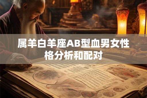 属羊白羊座AB型血男女性格分析和配对 属羊白羊座AB型血男女性格分析和配对