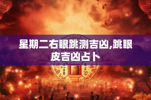星期二右眼跳测吉凶,跳眼皮吉凶占卜
