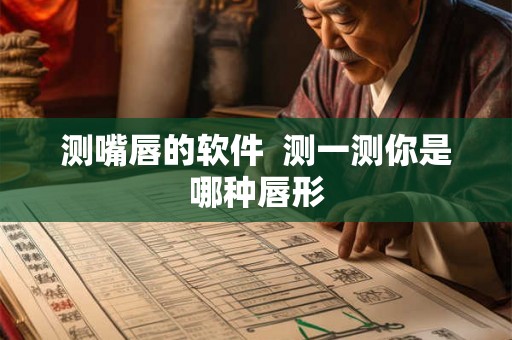 测嘴唇的软件  测一测你是哪种唇形