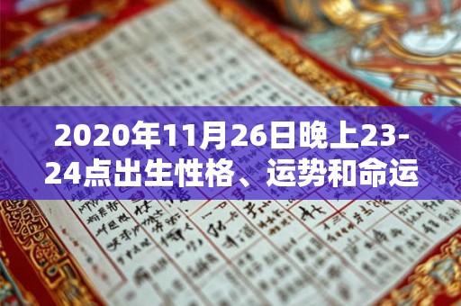 2020年11月26日晚上23-24点出生性格、运势和命运