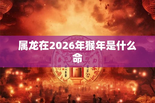 属龙在2026年猴年是什么命