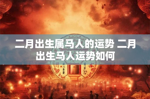 二月出生属马人的运势 二月出生马人运势如何