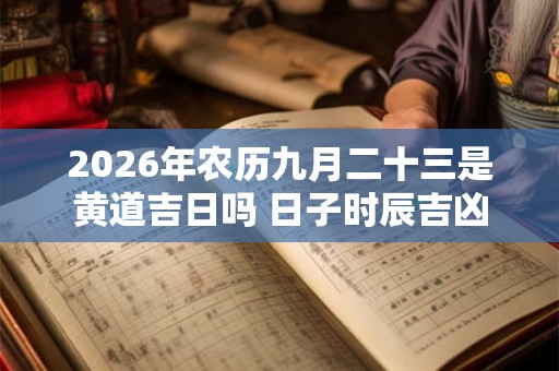 2026年农历九月二十三是黄道吉日吗 日子时辰吉凶