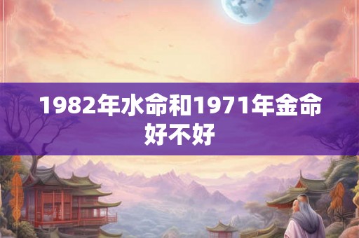 1982年水命和1971年金命好不好