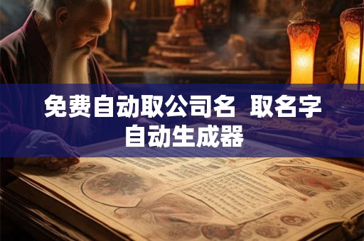 免费自动取公司名 取名字自动生成器 免费自动取公司名 取名字自动生成器