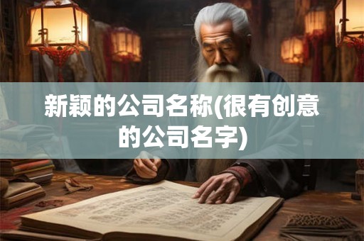 新颖的公司名称(很有创意的公司名字)