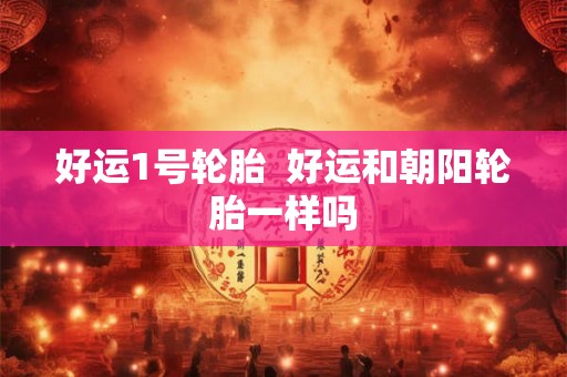 好运1号轮胎  好运和朝阳轮胎一样吗