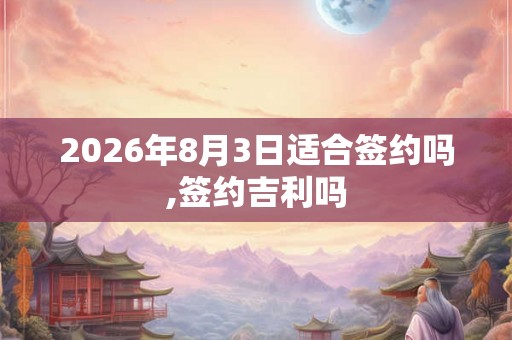 2026年8月3日适合签约吗,签约吉利吗
