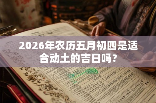 2026年农历五月初四是适合动土的吉日吗？
