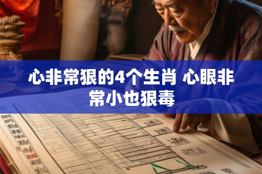 心非常狠的4个生肖 心眼非常小也狠毒