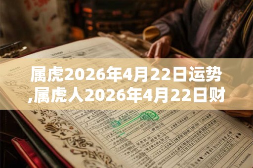 属虎2026年4月22日运势,属虎人2026年4月22日财运,生肖虎2026年4月22日运势