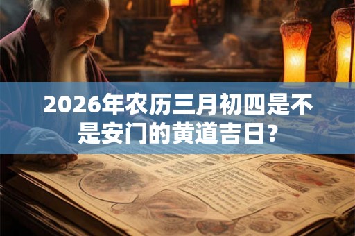 2026年农历三月初四是不是安门的黄道吉日? 2026年农历三月初四是不是安门的黄道吉日?