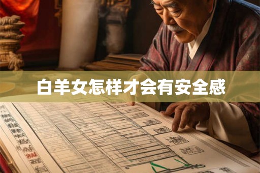 白羊女怎样才会有安全感