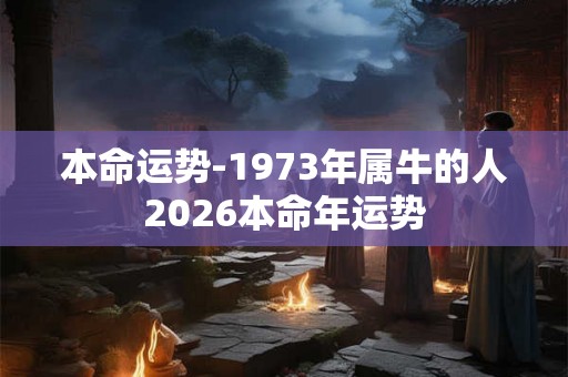 本命运势-1973年属牛的人2026本命年运势