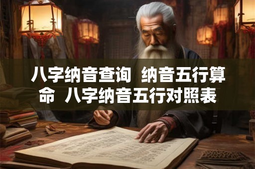 八字纳音查询  纳音五行算命  八字纳音五行对照表