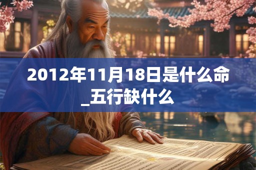 2012年11月18日是什么命_五行缺什么