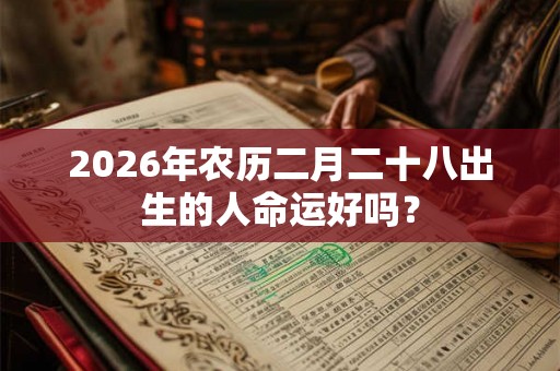 2026年农历二月二十八出生的人命运好吗？
