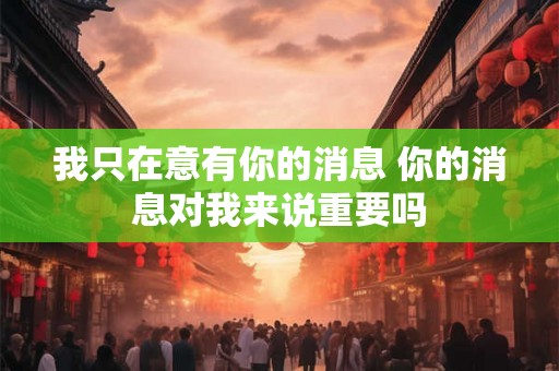 我只在意有你的消息 你的消息对我来说重要吗