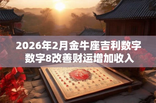2026年2月金牛座吉利数字 数字8改善财运增加收入