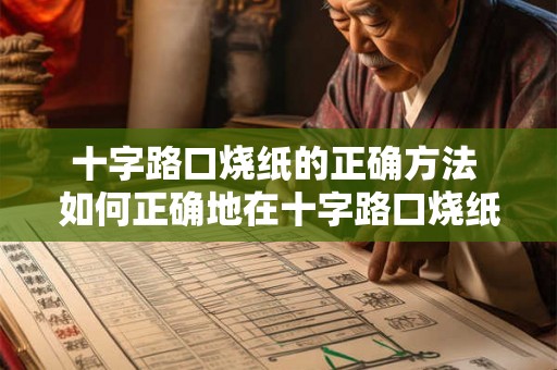 十字路口烧纸的正确方法 如何正确地在十字路口烧纸