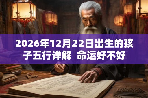 2026年12月22日出生的孩子五行详解  命运好不好