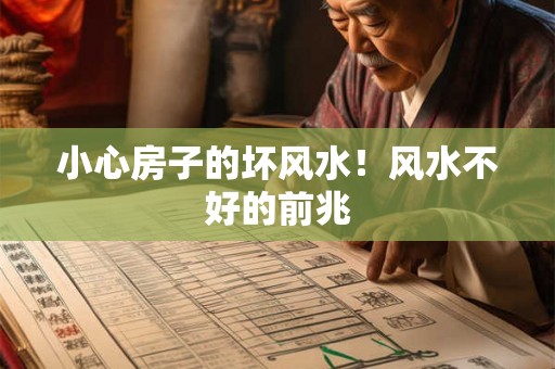 小心房子的坏风水！风水不好的前兆