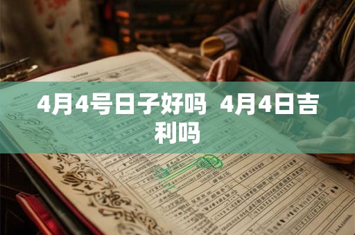 4月4号日子好吗  4月4日吉利吗