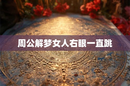 周公解梦女人右眼一直跳 周公解梦女人右眼一直跳