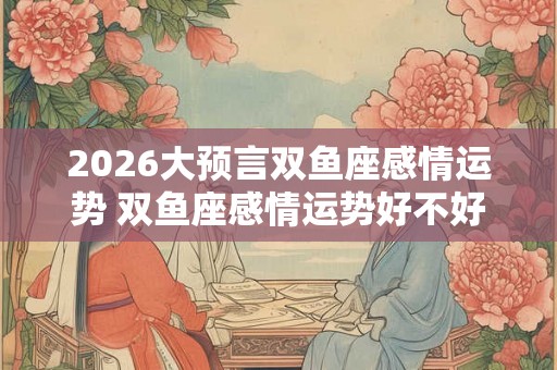 2026大预言双鱼座感情运势 双鱼座感情运势好不好