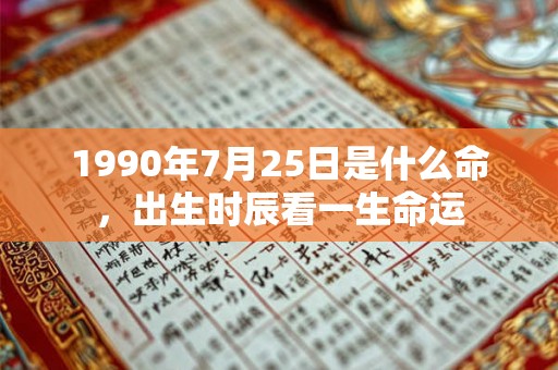 1990年7月25日是什么命，出生时辰看一生命运