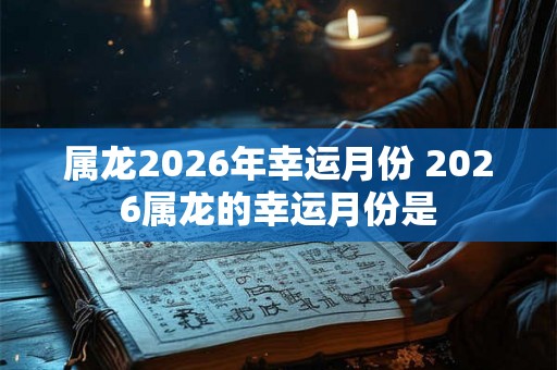 属龙2026年幸运月份 2026属龙的幸运月份是