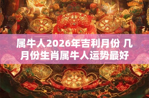 属牛人2026年吉利月份 几月份生肖属牛人运势最好