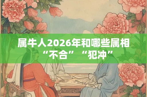属牛人2026年和哪些属相“不合”“犯冲”