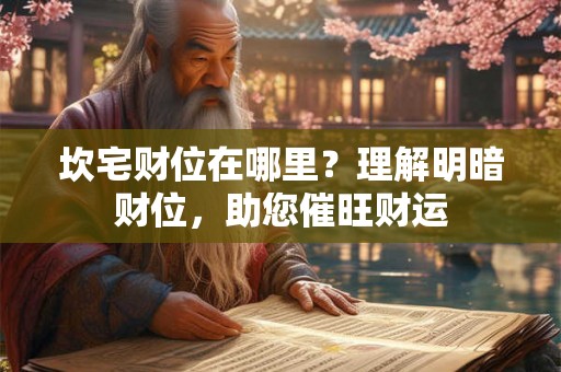 坎宅财位在哪里?理解明暗财位,助您催旺财运 坎宅财位在哪里?理解明暗财位,助您催旺财运