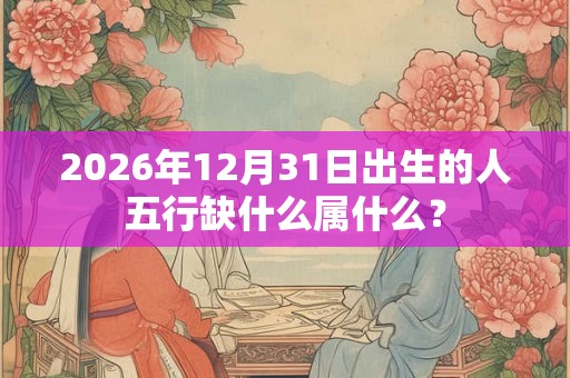 2026年12月31日出生的人五行缺什么属什么？