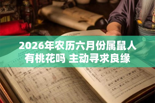 2026年农历六月份属鼠人有桃花吗 主动寻求良缘
