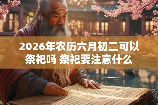 2026年农历六月初二可以祭祀吗 祭祀要注意什么