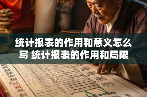 统计报表的作用和意义怎么写 统计报表的作用和局限性
