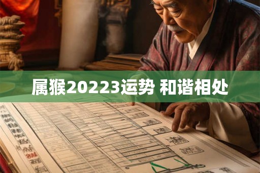 属猴20223运势 和谐相处